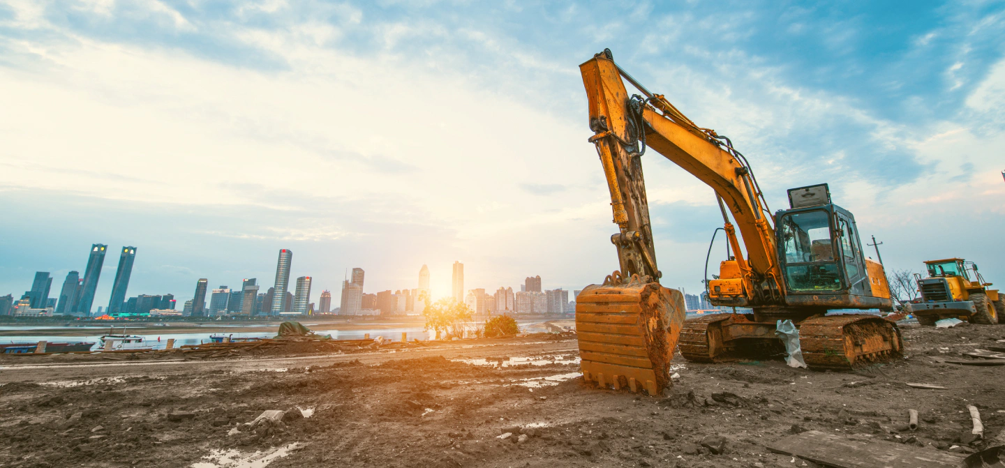 excavator on standby sunrise bangor pa