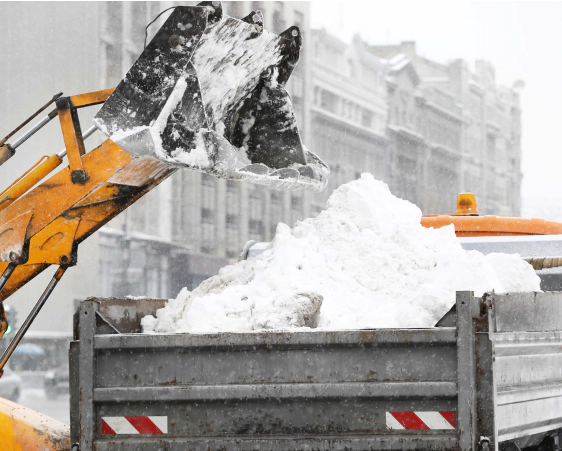 snow removal loading dumptruck bangor pa